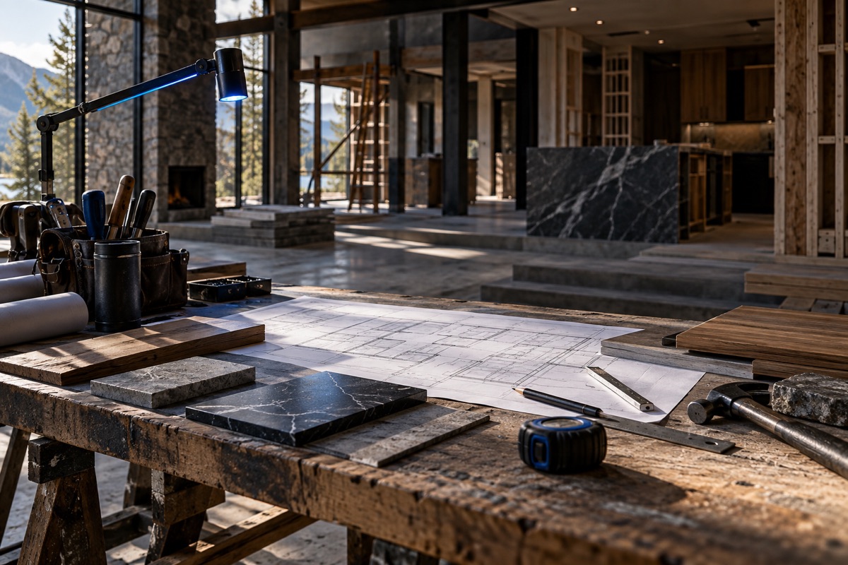 Residential renovation workspace representing contractor website design